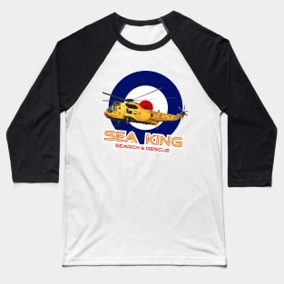 Westland Sea King Search and rescue helicopter in RAF roundel, Baseball T-Shirt